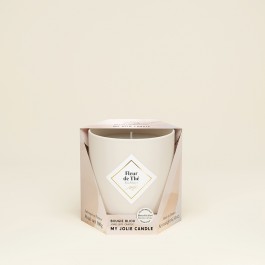 mjc ジュエリーキャンドル180g ザ・エッセンシャル ティーフラワー ビーズベージュ　ゴールドブレスレット　fleur de the-BEIGE RESIN-GOLD BRACELET