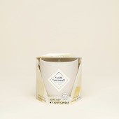 mjc ジュエリーキャンドル180g　ザ・エッセンシャル バニラグルメ ビーズベージュ　ゴールドブレスレット　vanille gourmande-BEIGE RESIN-GOLD BRACELET